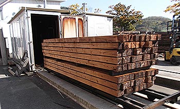 自社の木材乾燥設備